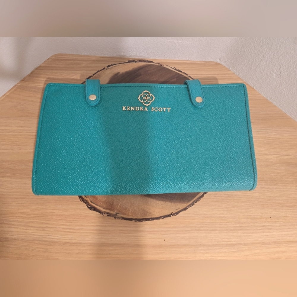 Kendra Scott LG Jet Set Travel Jewelry Organizer Teal